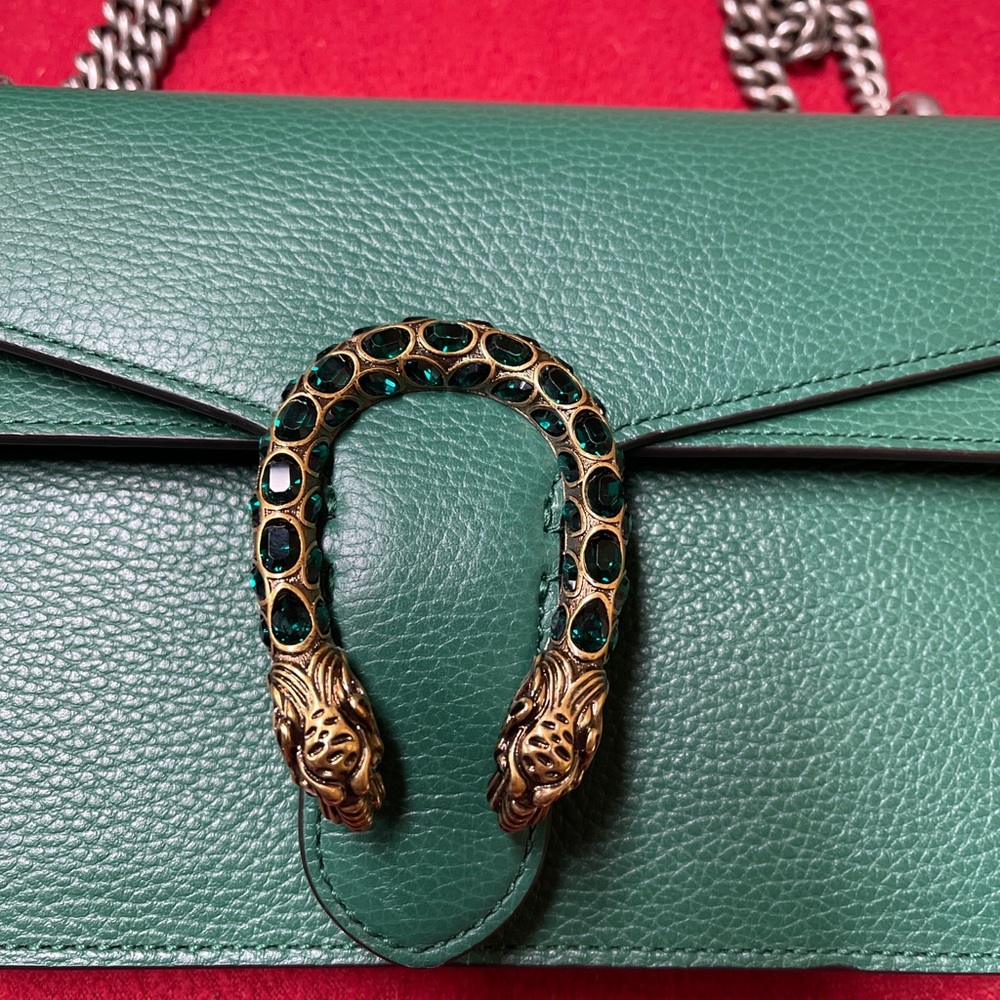 GUCCI DIONYSUS GREEN SHOULDER BAG 400249 CAOGX With Hardware BOX BAG CARD Ribbon - Picture 14 of 16